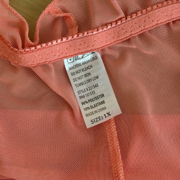 Pink Sheer Ruffle Shorts - Picture 3 of 3